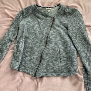 Matilda Jane Women’s Heather Gray Moto Jacket Sz M